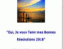 Oui, je veux Tenir mes Bonnes R�solutions 2018 